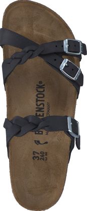 Birkenstock FRANCA BRAIDED Damen-Pantoletten 591002000000 (Schwarz)