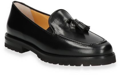 Trumans Damen-Slipper aus Leder 100001000004 (Schwarz)