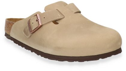 Birkenstock Herren-Pantoletten aus Leder 592222000001 (Beige)