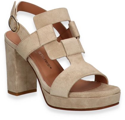 Konstantin Starke Plateau-Sandaletten aus Leder 183302000004 (Beige)