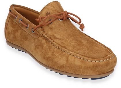 Floris van Bommel Herren-Slipper aus Leder 225222000000 (Braun)