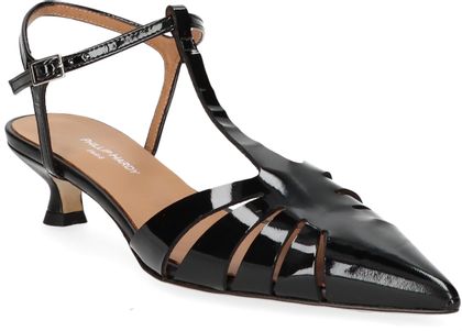 Phillip Hardy Damen-Slingpumps aus Leder 131003000005 (Schwarz)