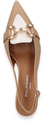 Phillip Hardy Damen-Slingpumps aus Leder 130301000010 (Beige)