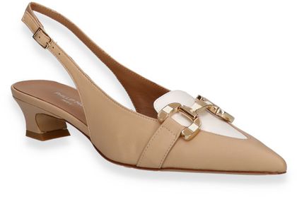 Phillip Hardy Damen-Slingpumps aus Leder 130301000010 (Beige)