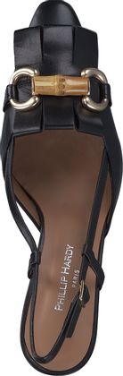 Phillip Hardy Damen-Slingpumps aus Leder 132001000003 (Schwarz)