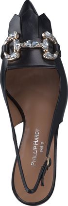 Phillip Hardy Damen-Slingpumps aus Leder 132001000002 (Schwarz)