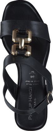 Phillip Hardy Damen-Sandaletten aus Leder 186001000003 (Schwarz)