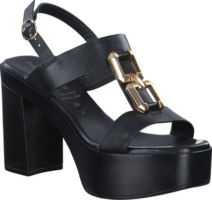 Phillip Hardy Damen-Sandaletten aus Leder 186001000003 (Schwarz)