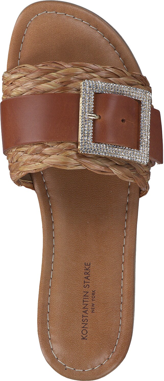 Konstantin Starke Damen-Pantoletten 180307000000 (Hellbraun/Bunt  