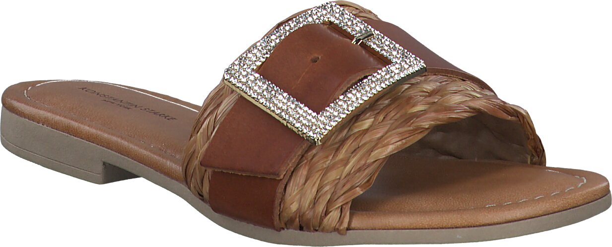 Konstantin Starke Damen-Pantoletten 180307000000 (Hellbraun/Bunt  