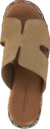 Konstantin Starke Damen-Pantoletten aus Leder 183302000005 (Brandy)