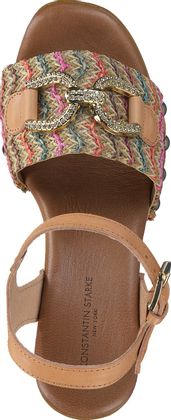 Konstantin Starke Damen-Pantoletten 183387000001 (Hellbraun/Bunt)