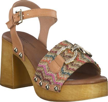 Konstantin Starke Damen-Pantoletten 183387000001 (Hellbraun/Bunt)