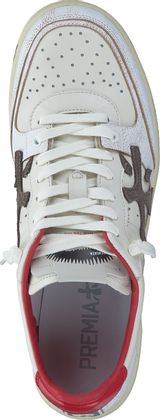 Premiata CLAY Herren-Sneaker 244781000004 (Off White/Rot)