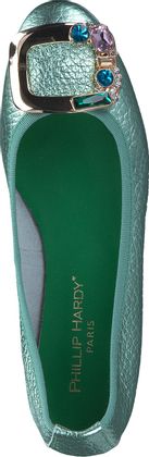 Phillip Hardy BRENTA Damen-Ballerinas 103621000010 (Mintgrün-Metallic)