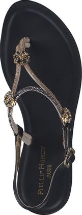 Phillip Hardy Damen-Zehentrenner 189081000000 (Schwarz)