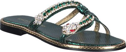 Konstantin Starke Damen-Pantoletten 180605000000 (Dunkelgrün)