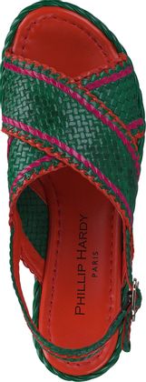Phillip Hardy MILAN Damen-Sandalen 184680000000 (Grün/Rot)