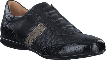 Galizio Torresi Herren-Slipper aus Leder 244001000033 (Schwarz)