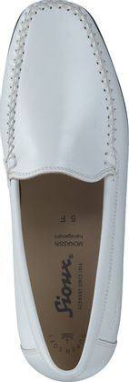 Sioux CAMPINA Damen-Slipper aus Leder 103701000001 (Weiß)