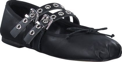 Andrea Puccini Damen-Ballerinas aus Leder 103001000014 (Schwarz)