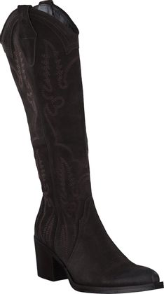 Eddie Rodriguez Damen-Western Boots aus Leder 107202000010 (Dunkelbraun)