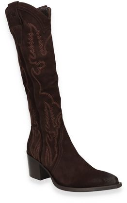 Eddie Rodriguez Damen-Western Boots aus Leder 107202000010 (Dunkelbraun)
