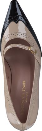 Konstantin Starke Damen-Spangenpumps aus Leder 121383000000 (Beige/Schwarz)
