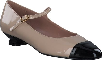 Konstantin Starke Damen-Spangenpumps aus Leder 120383000000 (Beige/Schwarz)