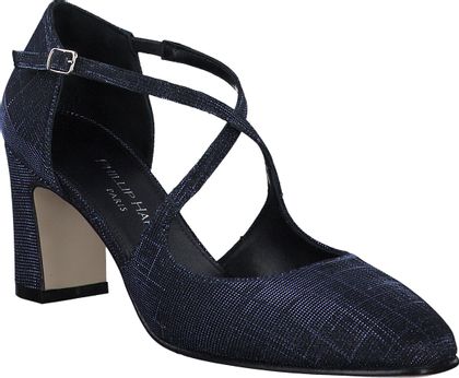 Phillip Hardy Damen-Riemchenpumps aus Leder 122107000000 (Dunkelblau)