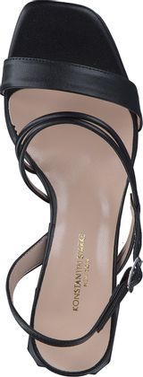 Konstantin Starke Damen-Sandaletten aus Leder 185001000001 (Schwarz)