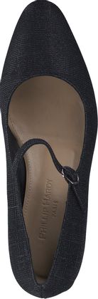 Phillip Hardy Damen-Spangenpumps aus Leder 120007000002 (Schwarz)