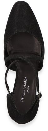 Phillip Hardy Damen-Riemchenpumps aus Leder 122007000002 (Schwarz)