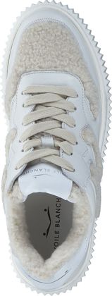 Voile Blanche LAURA Damen-Schnürschuhe mit Teddyfell 101701000097 (Weiß/Beige)