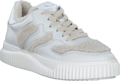 Voile Blanche LAURA Damen-Schnürschuhe mit Teddyfell 101701000097 (Weiß/Beige)