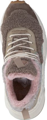 Flower Mountain KOTETSU Damen-Schnürschuhe mit Teddyfell 193286000000 (Beige/Pink)