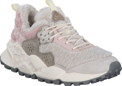 Flower Mountain KOTETSU Damen-Schnürschuhe mit Teddyfell 193306000000 (Off White/Pink)