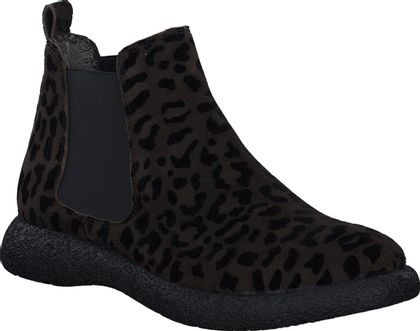 Donna Carolina KIRA MOKA Damen-Boots mit Leo-Print 102282000000 (Braun/Schwarz)