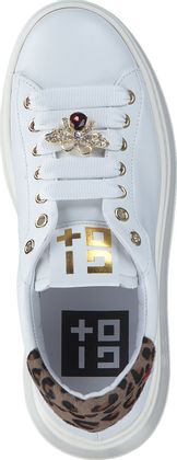 Giove Damen-Schnürschuhe aus Leder 101701000107 (Weiß)