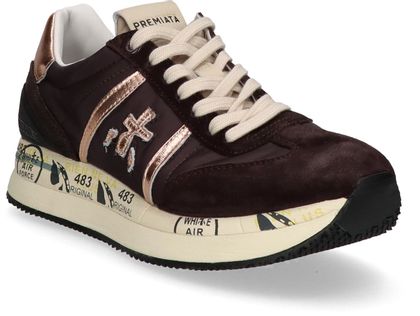 Premiata CONNY Damen-Schnürschuhe 101202000001 (Dunkelbraun)