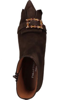 Phillip Hardy Damen-Stiefeletten aus Leder 106202000008 (Dunkelbraun)