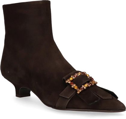 Phillip Hardy Damen-Stiefeletten aus Leder 106202000008 (Dunkelbraun)