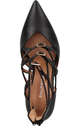 Phillip Hardy Damen-Riemchenpumps aus Leder 121001000006 (Schwarz)