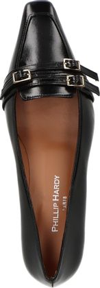 Phillip Hardy Damen-Pumps aus Leder 120003000001 (Schwarz)