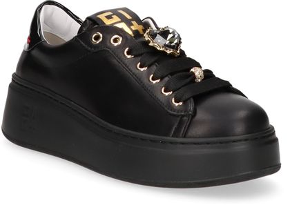 Giove Damen-Sneaker aus Leder 101001000025 (Schwarz)