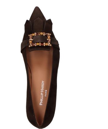 Phillip Hardy Damen-Pumps aus Leder 120202000001 (Dunkelbraun)