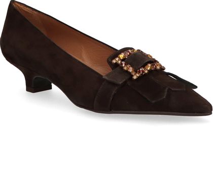 Phillip Hardy Damen-Pumps aus Leder 120202000001 (Dunkelbraun)