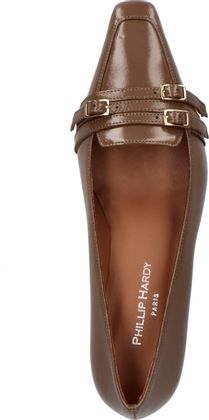 Phillip Hardy Damen-Spangenpumps aus Leder 120223000000 (Braun)