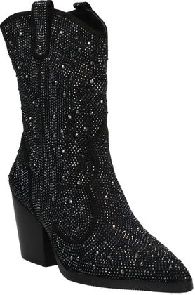 Eddie Rodriguez Damen-Western Boot aus Leder 107009000004 (Schwarz)