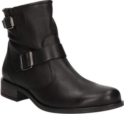 Paul Green Biker Boots für Damen aus Leder 105001000021 (Schwarz)